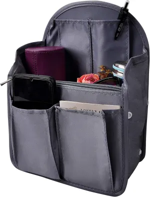 Vercord Backpack Organizer Insert Liner Hanging Travel Bag in Bag with Many Pockets
