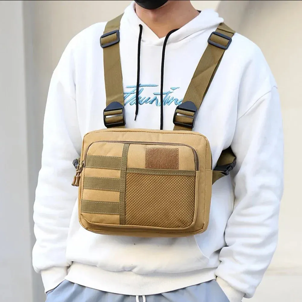 Vest Bag Streetwear Chest Rig Packs Fashion Portable Oxford Multifunctional Multi-pockets Waterproof for Running Travel