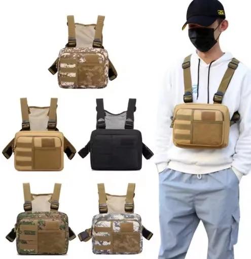 Vest Bag Streetwear Chest Rig Packs Fashion Portable Oxford Multifunctional Multi-pockets Waterproof for Running Travel