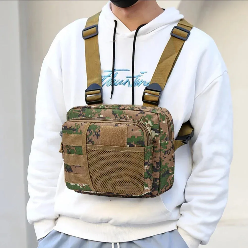 Vest Bag Streetwear Chest Rig Packs Fashion Portable Oxford Multifunctional Multi-pockets Waterproof for Running Travel