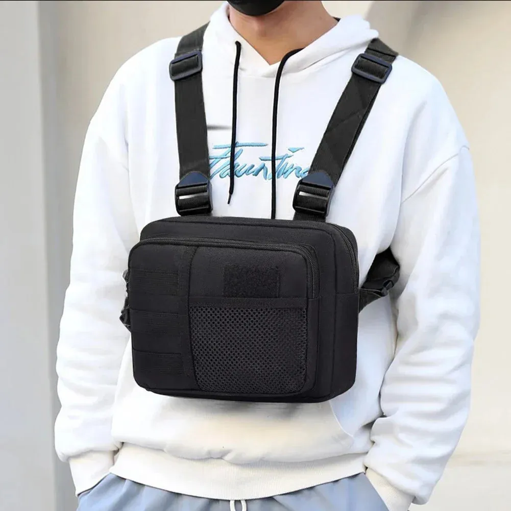 Vest Bag Streetwear Chest Rig Packs Fashion Portable Oxford Multifunctional Multi-pockets Waterproof for Running Travel
