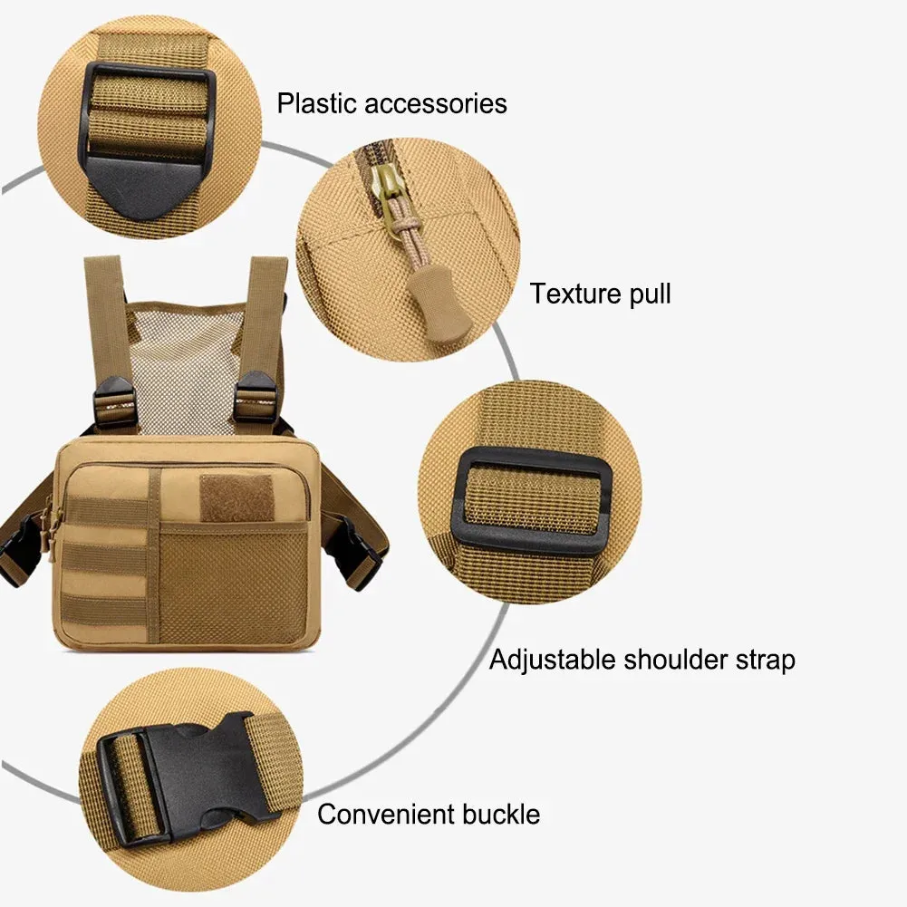 Vest Bag Streetwear Chest Rig Packs Fashion Portable Oxford Multifunctional Multi-pockets Waterproof for Running Travel
