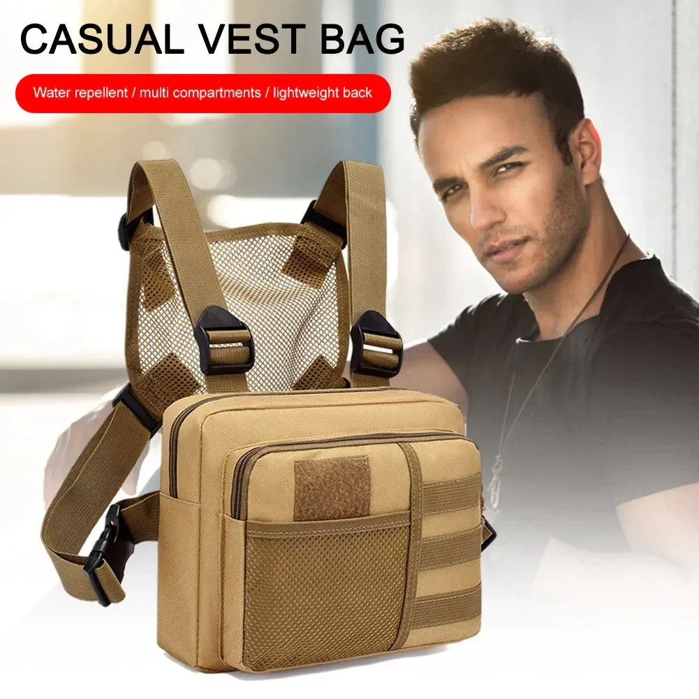 Vest Bag Streetwear Chest Rig Packs Fashion Portable Oxford Multifunctional Multi-pockets Waterproof for Running Travel
