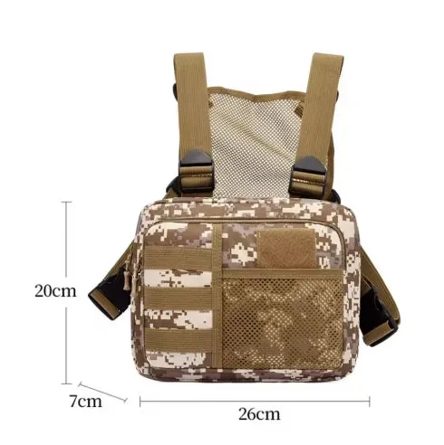 Vest Bag Streetwear Chest Rig Packs Fashion Portable Oxford Multifunctional Multi-pockets Waterproof for Running Travel