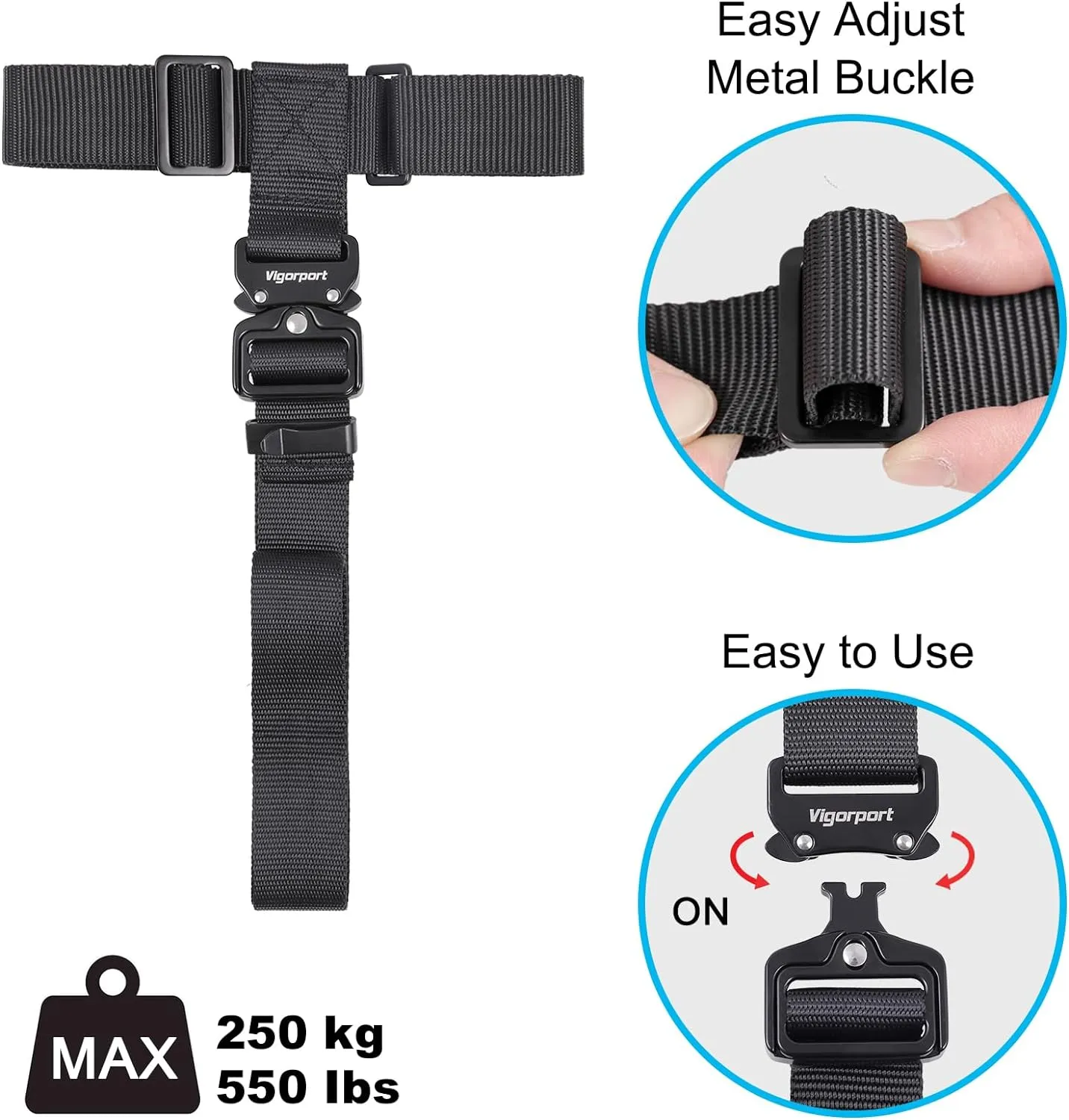 Vigorport Luggage Straps, Straps for Suitcase, Add A Bag Adjustable Luggage Accessories with Carabiner for Connect Your 2 Suitcases, Bag Straps for Luggage