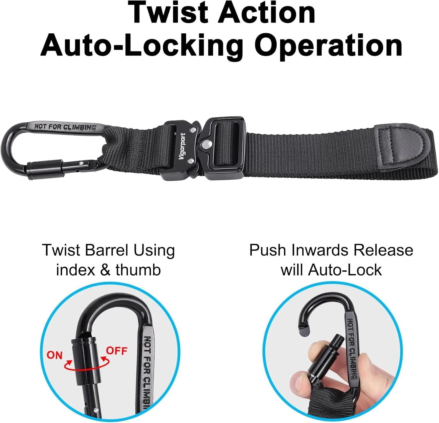 Vigorport Luggage Straps, Straps for Suitcase, Add A Bag Adjustable Luggage Accessories with Carabiner for Connect Your 2 Suitcases, Bag Straps for Luggage