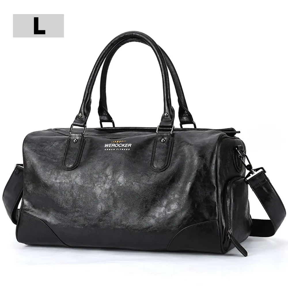 Vintage Leather Duffle Bag