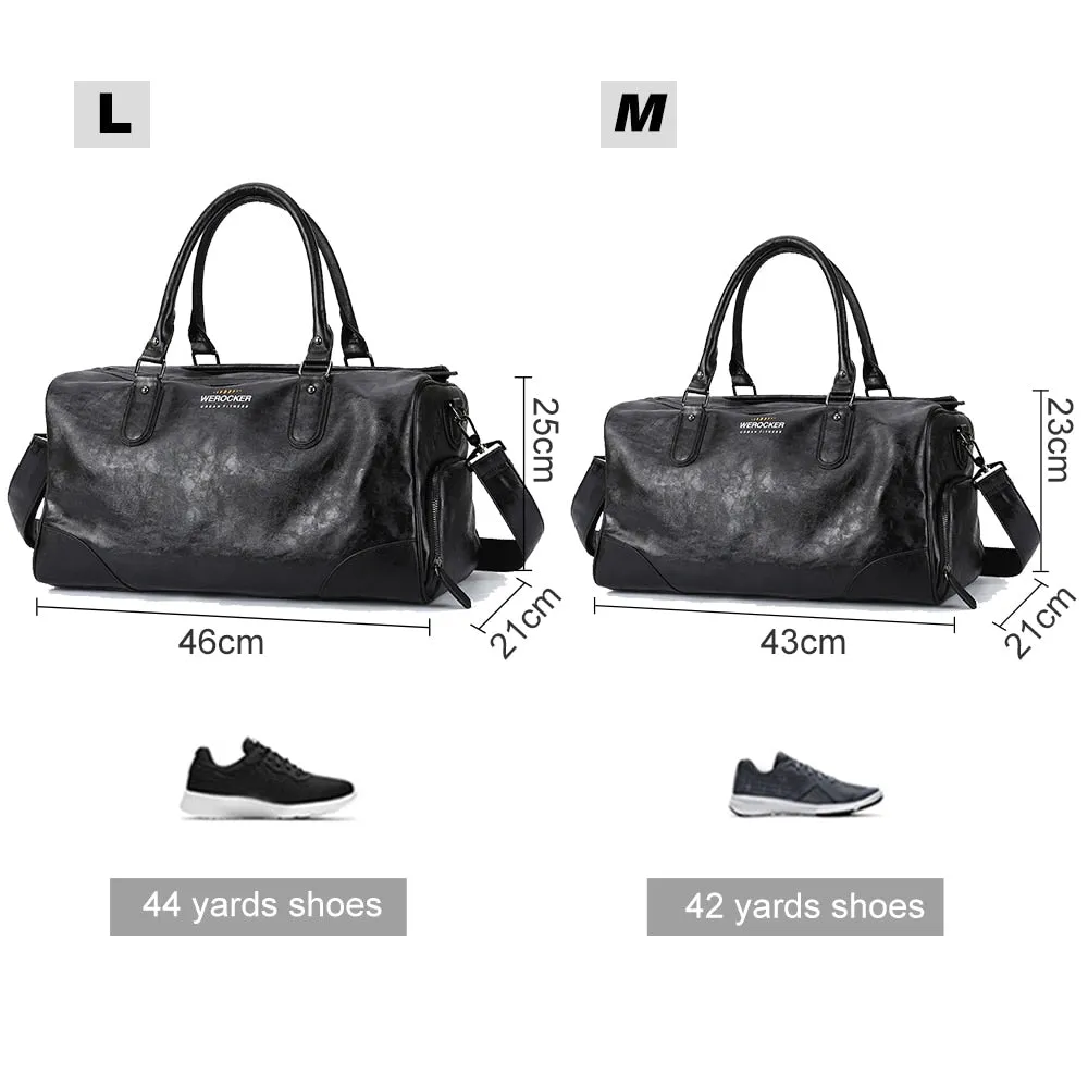 Vintage Leather Duffle Bag