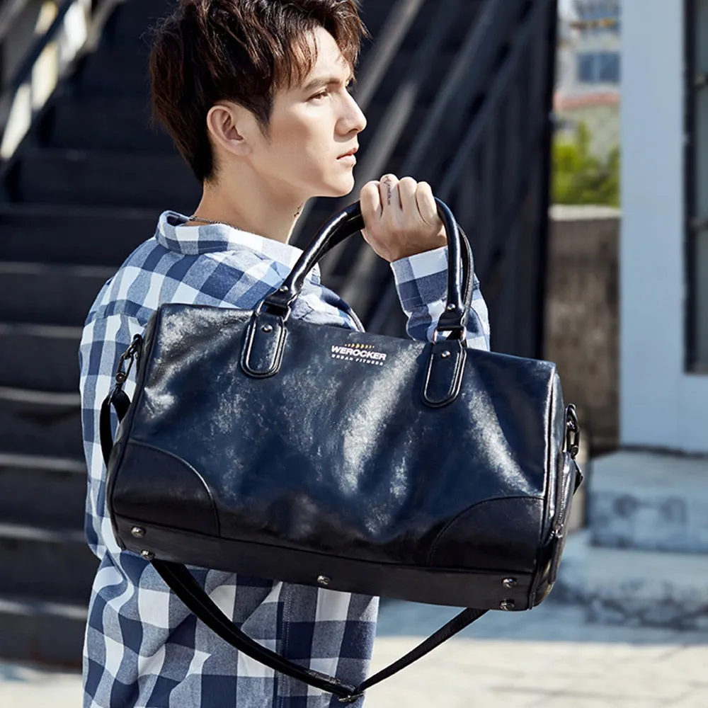 Vintage Leather Duffle Bag