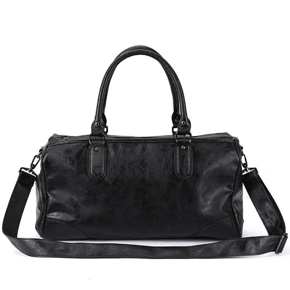 Vintage Leather Duffle Bag