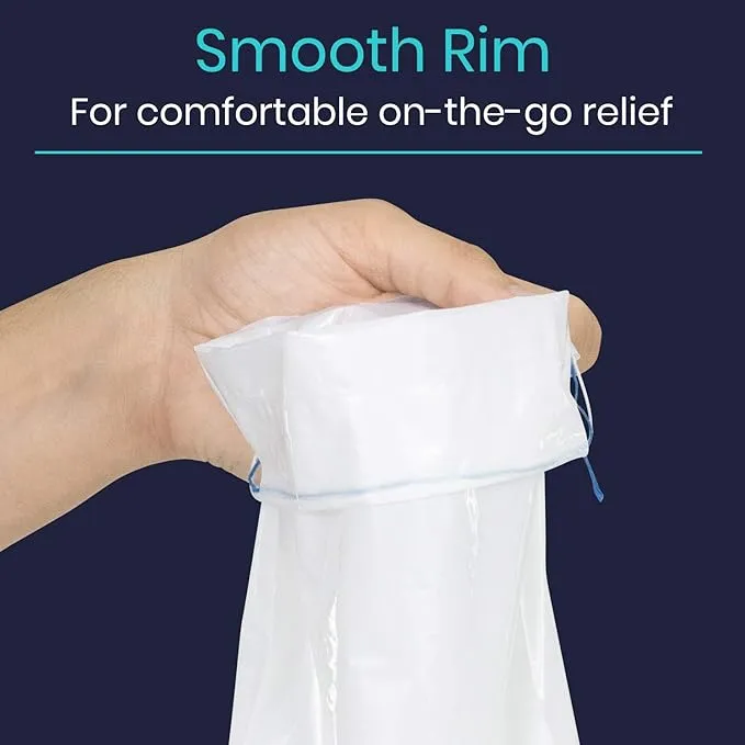 Vive Disposable Urine Bags (20 Count) - Pee Bags for Emergencies, Camping & Car Travel - Travel Urinal for Men and Women - Portable Urine Collection Bags - Leak-Proof Pee Bag - Emergency Urine Bag Kit