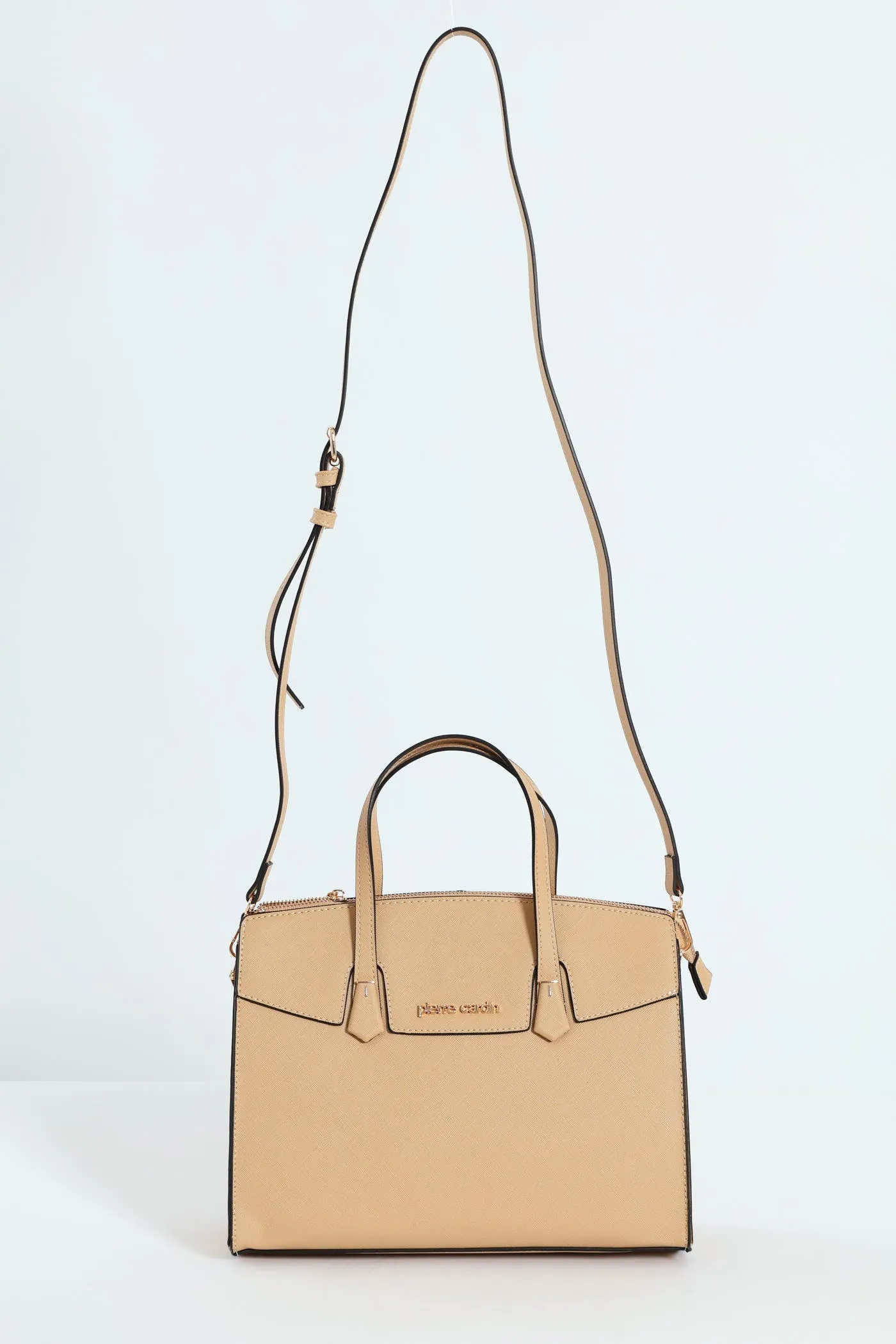 Vivian Structured Satchel - Beige