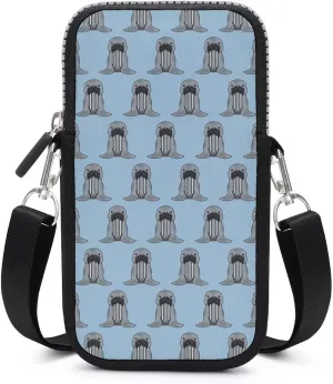 Walrus Chibi Phone Bag Waterproof Phone Crossbody Bag Purse Mini Smartphone Wallet Bag