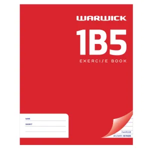Warwick 1B5 Exercise Book Ruled 7mm 40 Leaf