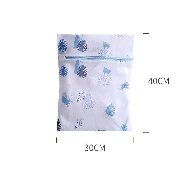 Washing Bags 4PCS Polyester Pink/Blue Laundry Set