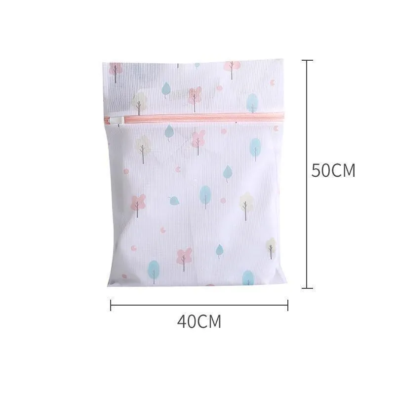 Washing Bags 4PCS Polyester Pink/Blue Laundry Set