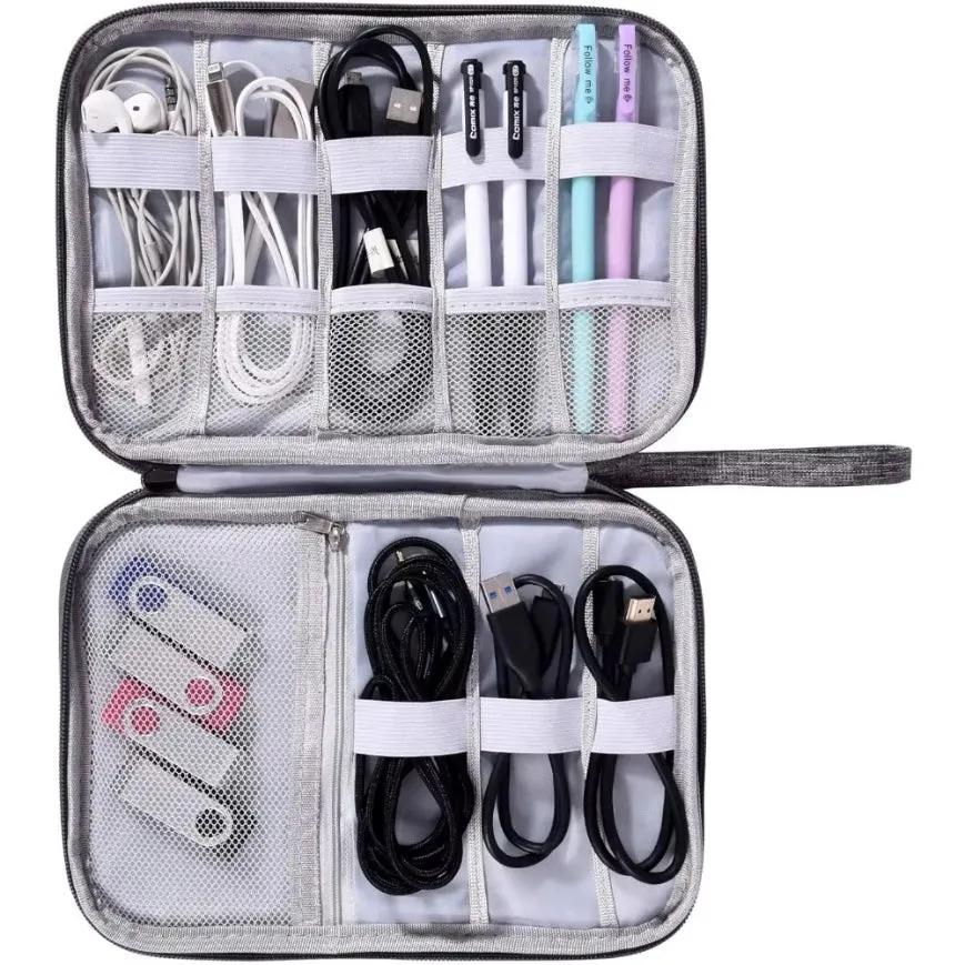 Waterproof Electronics Organizer Bag – Travel Cable & Accessories Storage Pouch