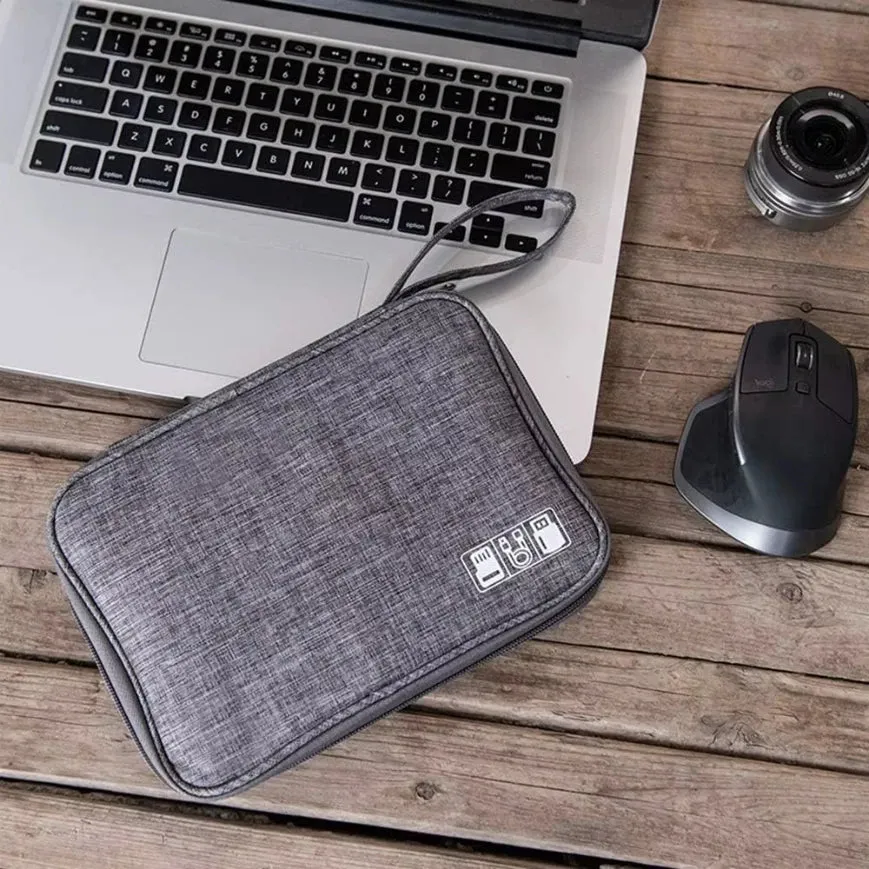 Waterproof Electronics Organizer Bag – Travel Cable & Accessories Storage Pouch