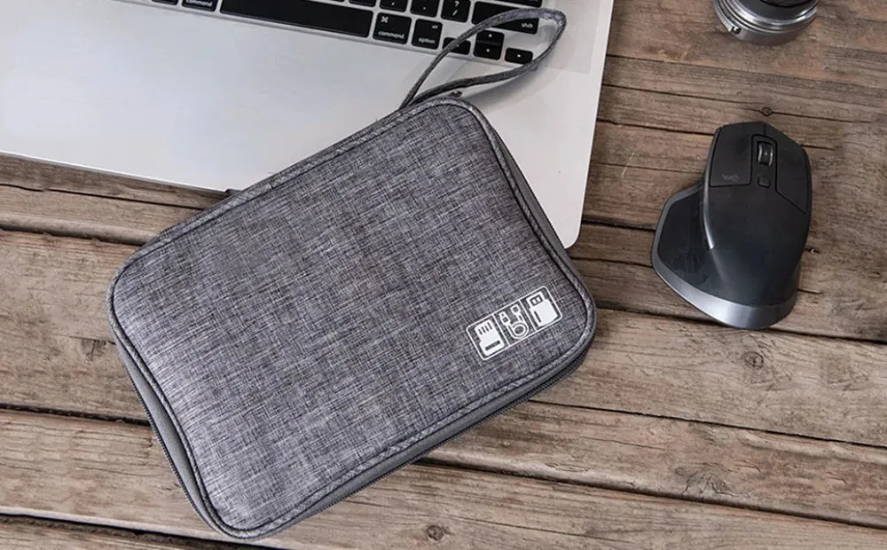 Waterproof Electronics Organizer Bag – Travel Cable & Accessories Storage Pouch