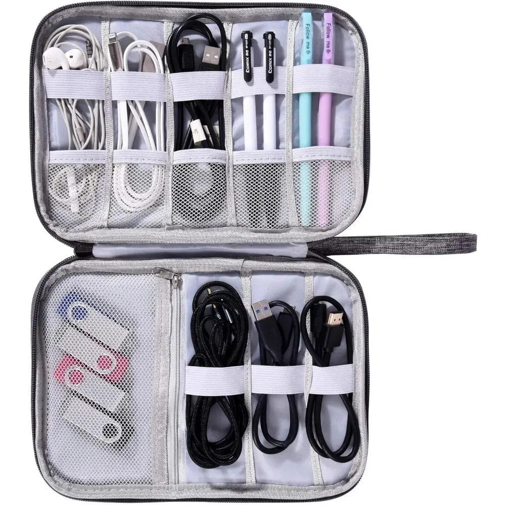 Waterproof Electronics Organizer Bag – Travel Cable & Accessories Storage Pouch