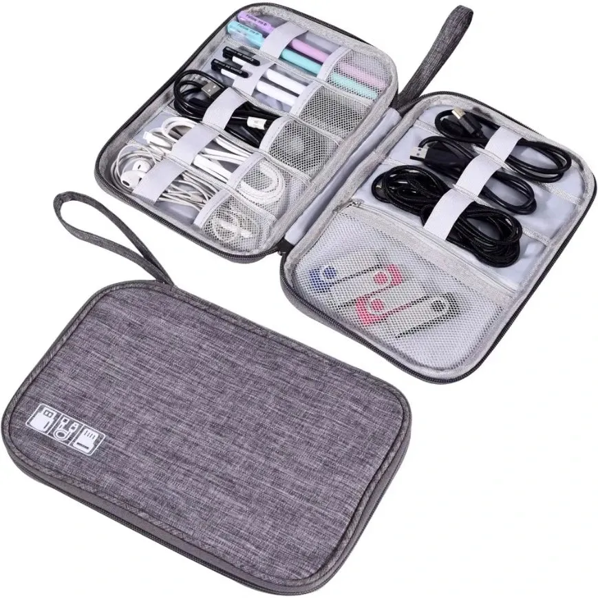Waterproof Electronics Organizer Bag – Travel Cable & Accessories Storage Pouch