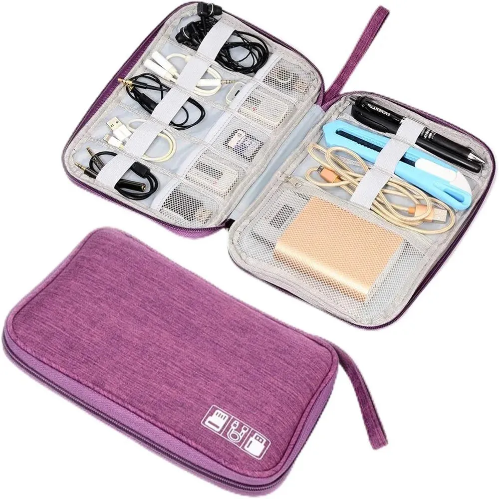 Waterproof Electronics Organizer Bag – Travel Cable & Accessories Storage Pouch
