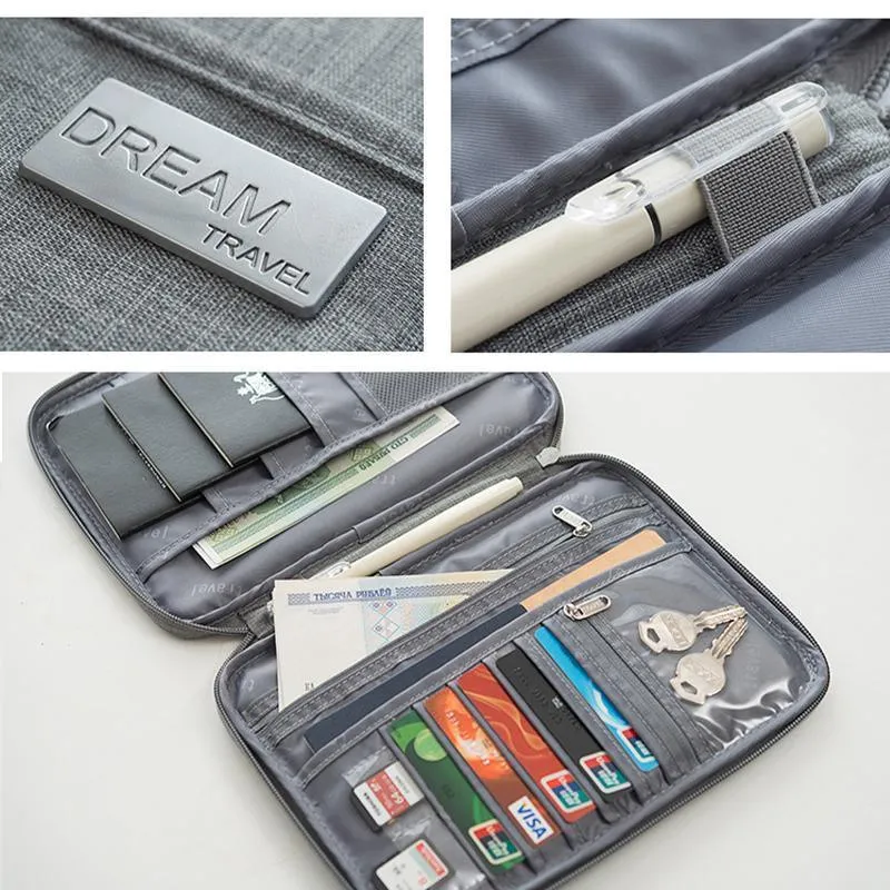 Waterproof Travel Passport Wallet 1PC 2Sizes 5Colours