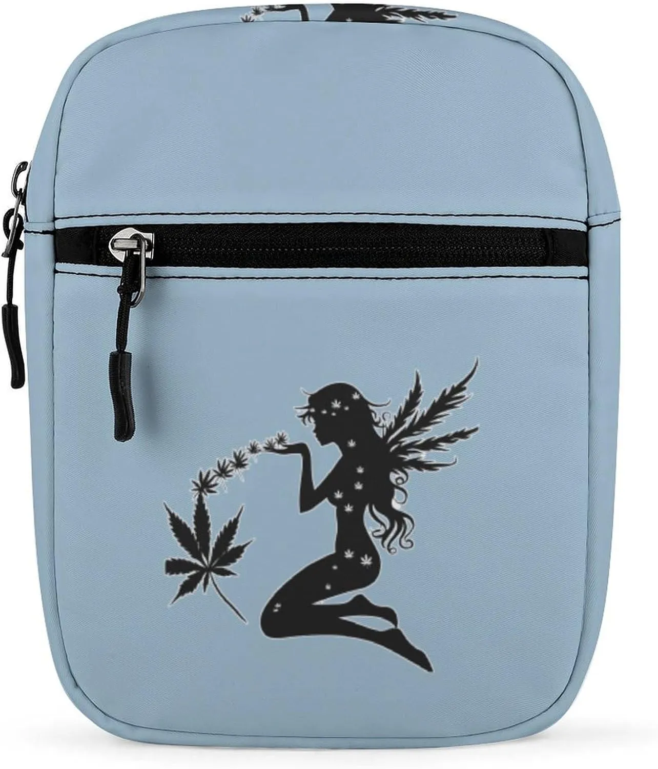 Weed Fairy Weed Leaf Small Crossbody Bags Mini Shoulder Bag Travel Messenger Bag for Men Women