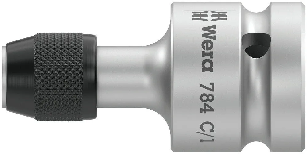 Wera 05042760001 784 C 1/2" Adaptor with quick-release chuck, 784 C/1 x 1/4" x 50 mm