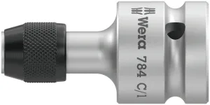 Wera 05042760001 784 C 1/2" Adaptor with quick-release chuck, 784 C/1 x 1/4" x 50 mm