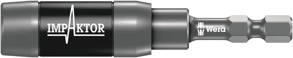 Wera 05057676001 897/4 IMP R Impaktor holder with retaining ring and ring magnet, 1/4" x 75 mm