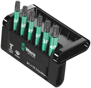 Wera 05057693001 Bit-Check 6 TX Impaktor 1, 6 pieces