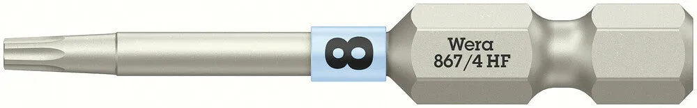 Wera 05060505001 867/4 TORX® HF Bits with holding function, TX 8 x 50 mm