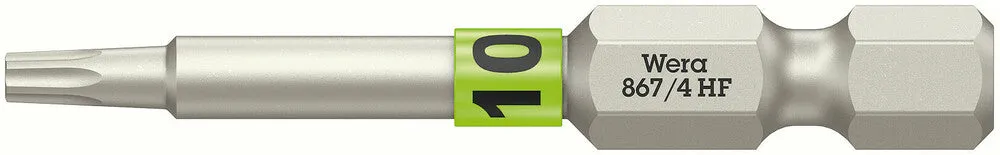 Wera 05060506001 867/4 TORX® HF Bits with holding function, TX 10 x 50 mm