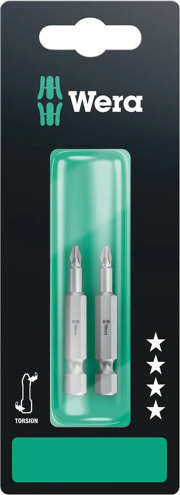 Wera 05134380001 851/4 TZ SB bits, PH 1 x 50 mm, 2 pieces