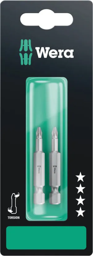 Wera 05134380001 851/4 TZ SB bits, PH 1 x 50 mm, 2 pieces