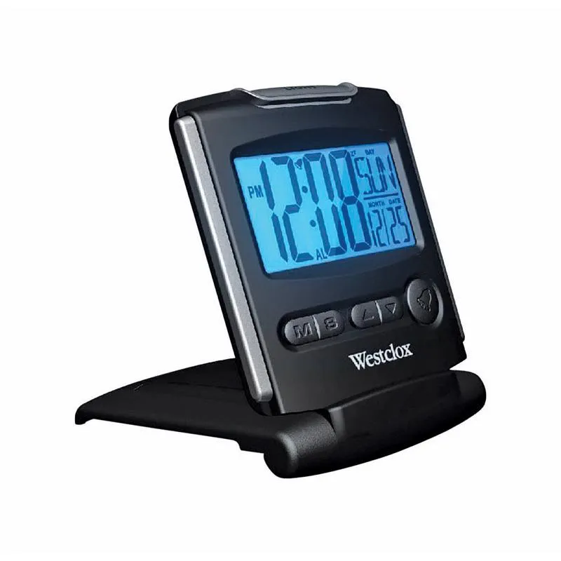 Westclox Fold-up Travel Alarm Clock - 2" LCD