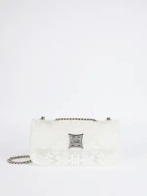 White Elide Lace Fondo Shoulder Bag