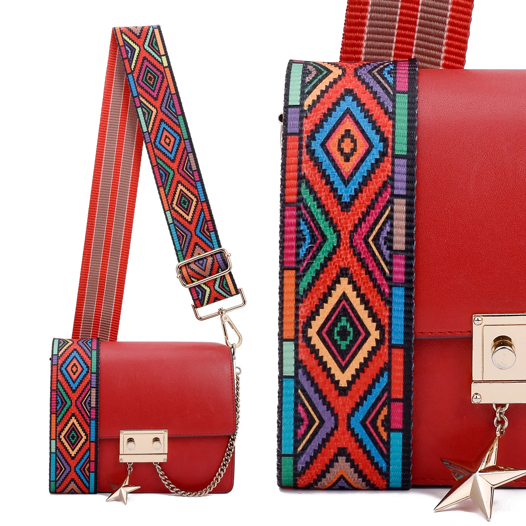 Wide Shoulder Strap Adjustable Replacement Belt Crossbody Canvas Bag Handbag (wide: 1.97"(5CM)