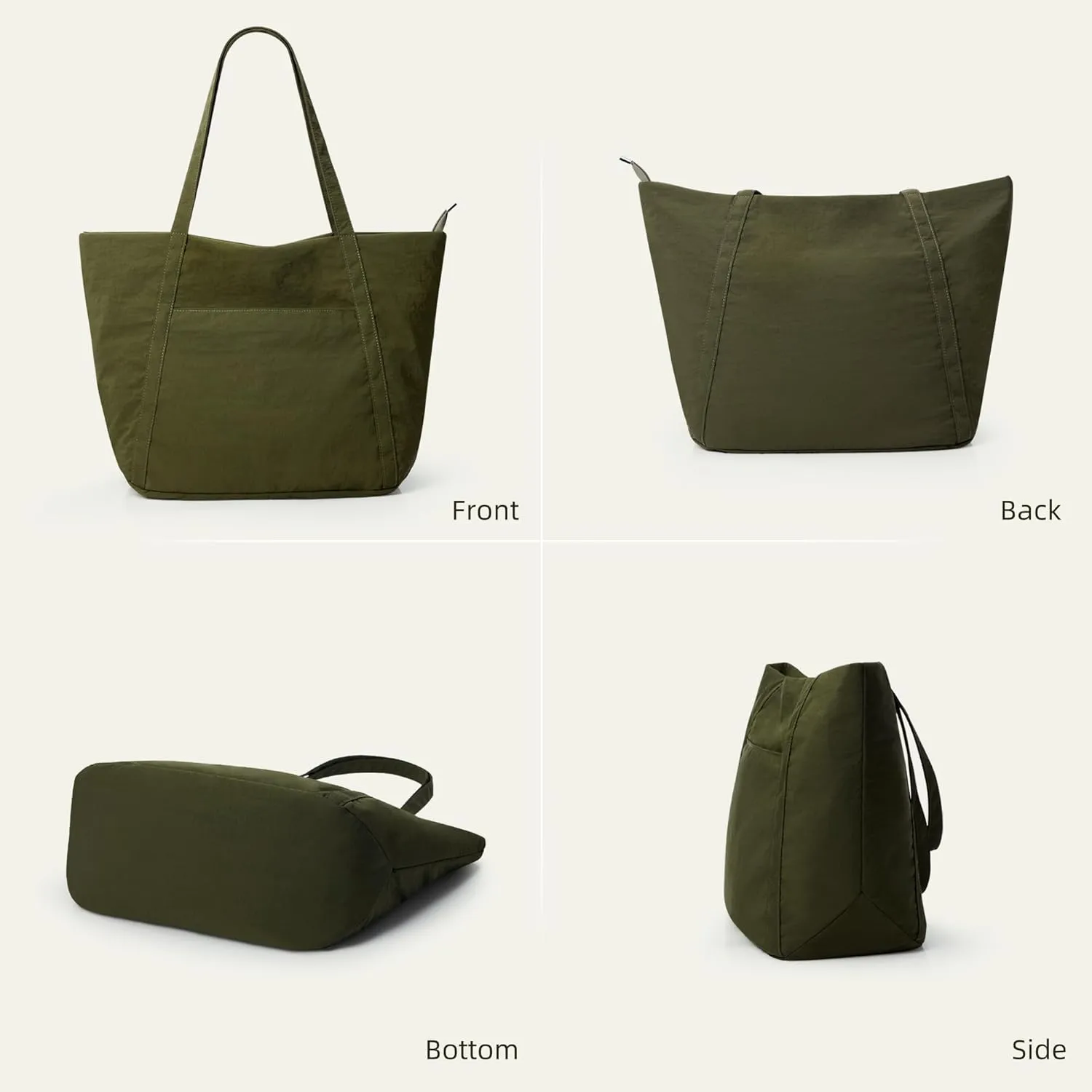 WLLWOO Large Gym Tote Bag for Women Sport Yoga, 24L Travel Beach Bag Lightweight Zipper Shoulder Handbag for Daily Work