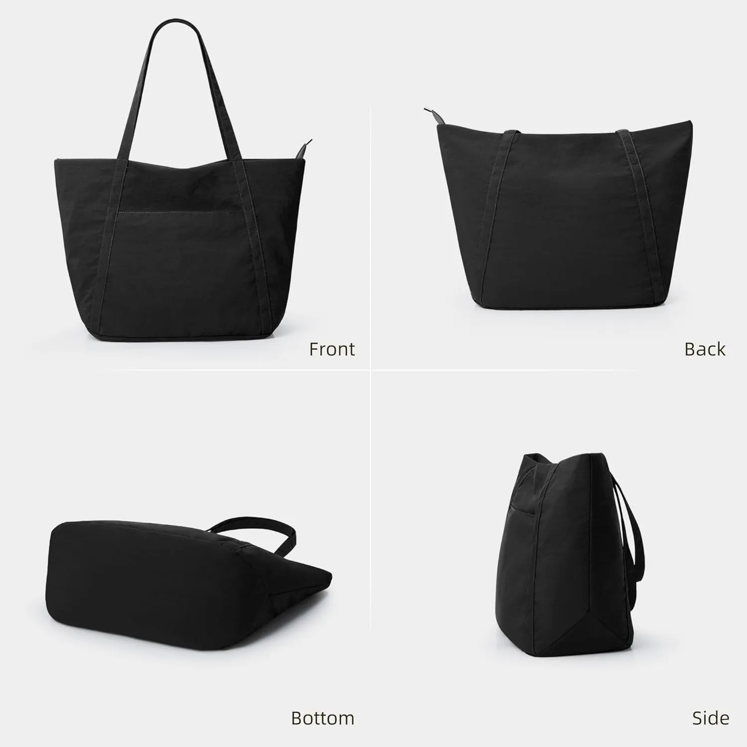 WLLWOO Large Gym Tote Bag for Women Sport Yoga, 24L Travel Beach Bag Lightweight Zipper Shoulder Handbag for Daily Work