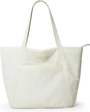 WLLWOO Large Gym Tote Bag for Women Sport Yoga, 24L Travel Beach Bag Lightweight Zipper Shoulder Handbag for Daily Work