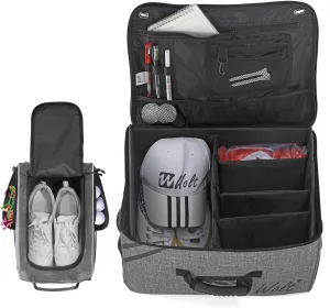 WOLT| Golf Trunk Organizer Storage - Waterproof Car Golf Locker Travel Storage Bag, Golf Shoe Bag for Travel- Zippered Shoes Carrier Bags with Ventilation & Double Outside Accessory Pocket