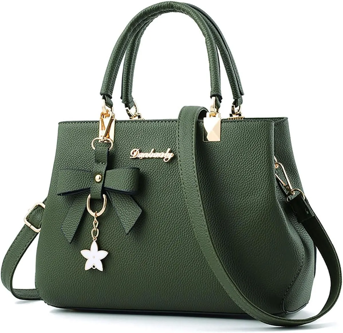 Women Bowknot Satchel Bags Handle Shoulder Handbags and Purses Pockets Zipper Leather Crossbody Bags