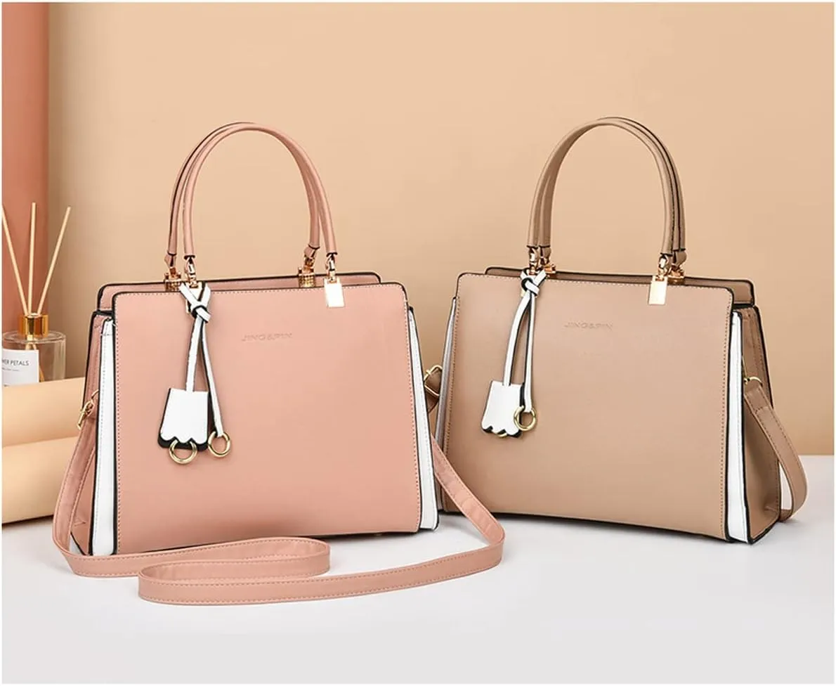 Women Elegant Handbag Classic Top-handle Purses Leather Tote Shoulder Satchels