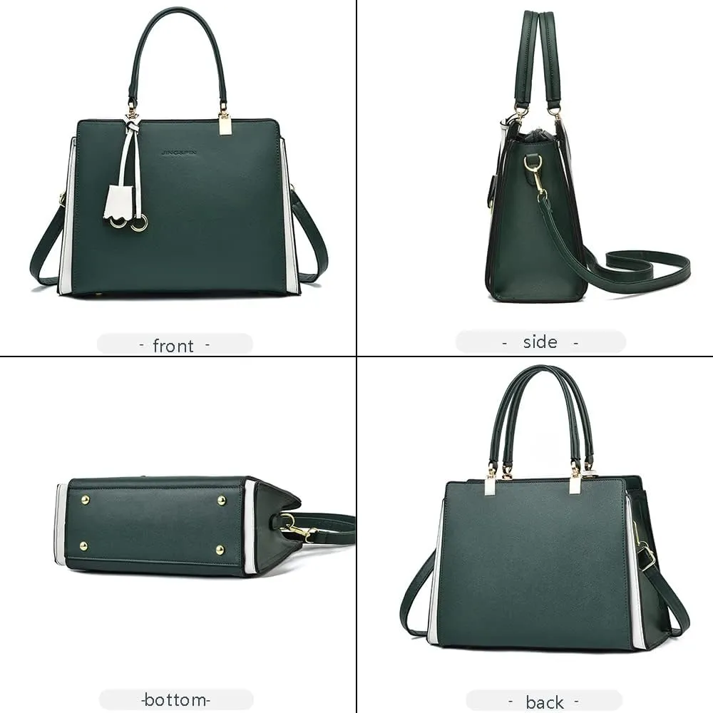 Women Elegant Handbag Classic Top-handle Purses Leather Tote Shoulder Satchels