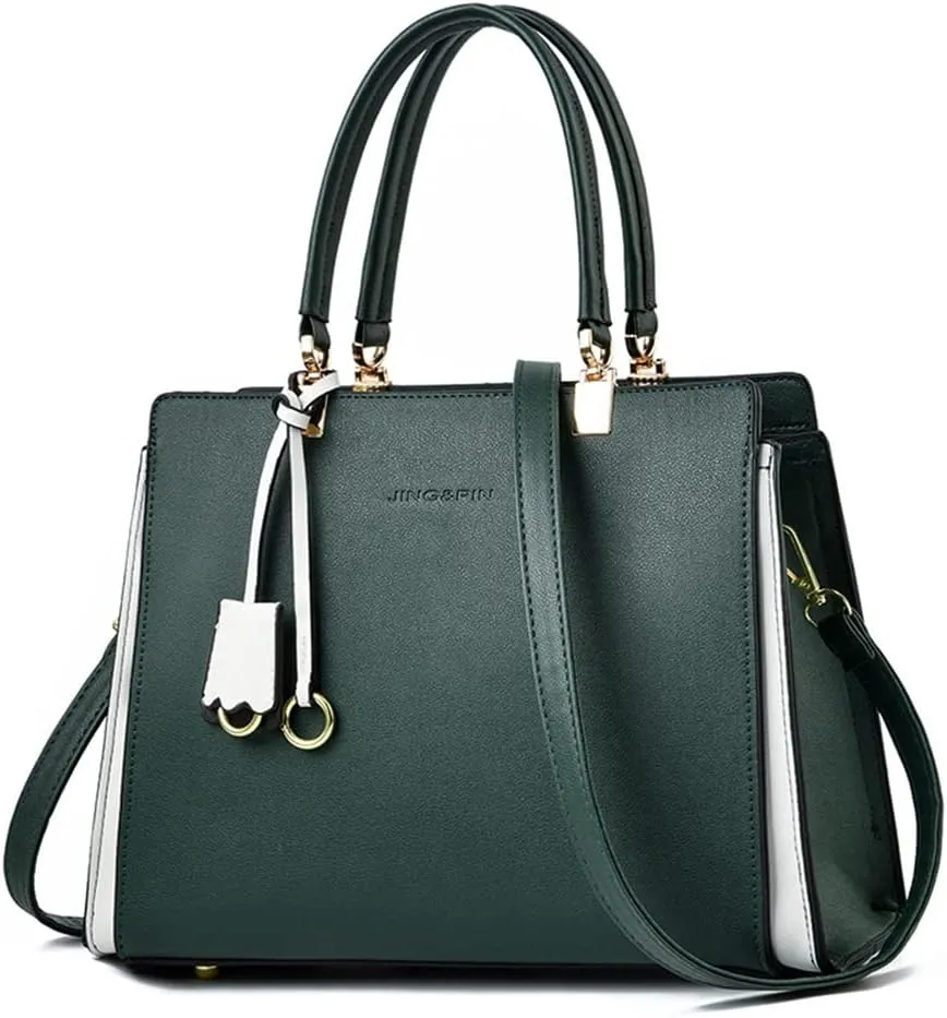 Women Elegant Handbag Classic Top-handle Purses Leather Tote Shoulder Satchels