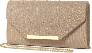 Women Evening Bags Glitter Sequins Clutch Purses for Women Shiny Crystal Falp Handbag Formal Wedding Party Prom Purse