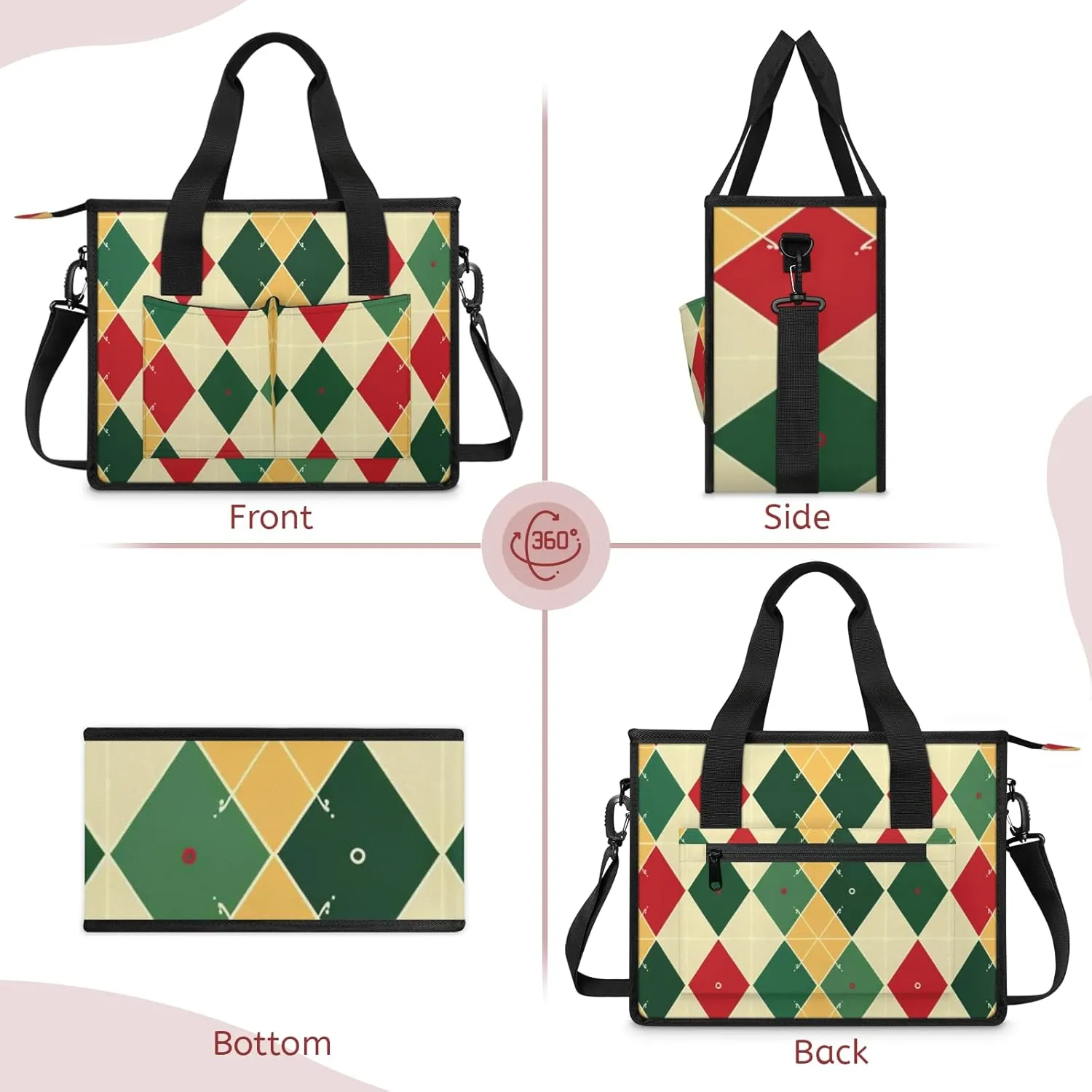 Women Fashion Tote Bag Wallet Shoulder Bags Set 3PCS Top Handle Satchel Purse Large Zippered Handbag Daily Use