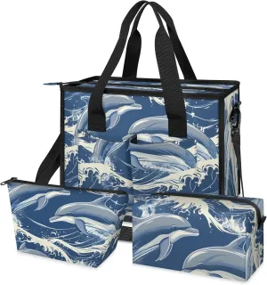 Women Fashion Tote Bag Wallet Shoulder Bags Set 3PCS Top Handle Satchel Purse Large Zippered Handbag Daily Use